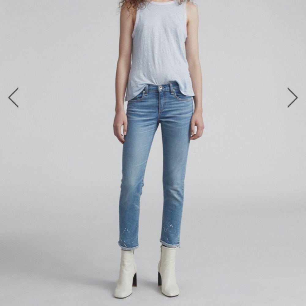 Rag & bone size 25 cropped mid-rise boyfriend jean
